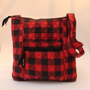 Vera Bradley NWOT Triple Zip Hipster Crossbody Bag - Red Buffalo Plaid